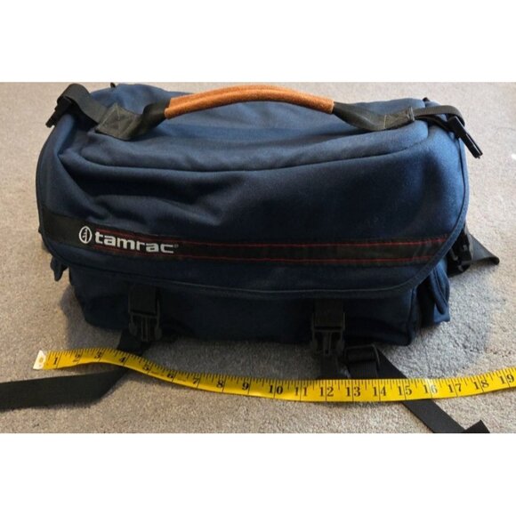 VNTG 1987 Tamrac USED  606 Lens Bridge System Blue Shoulder Camera Bag SEE  DESC - Picture 9 of 10